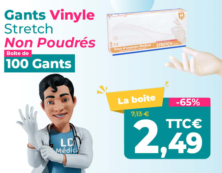 Gants vinyle m&eacute;diclinic